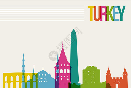 世界标志性建筑土耳其旅行目的地标志性天线背景地标土耳其设计图片