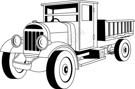重型卡车货车车轮货物插图摩托车机器汽车绘画司机运输图片