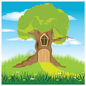 童话门房子在树上设计图片
