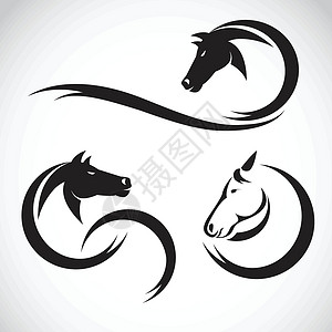 马具白色背景的马匹设计的矢量图像叛乱赛马十二生肖动物卡通片荒野插图跑步自由自豪设计图片