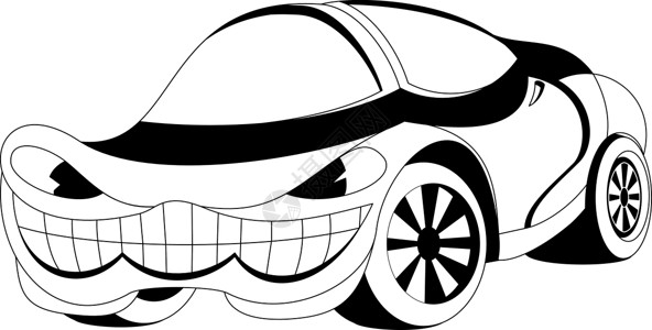 卡通车乐趣黑色发动机草图微笑交通插图驾驶艺术车轮背景图片