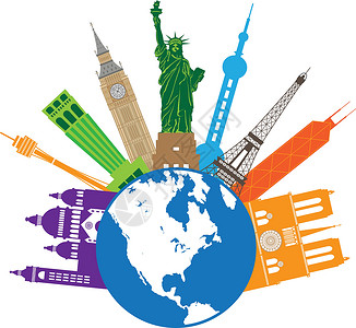 环球观光厅世界旅行颜色环球国际组织说明设计图片