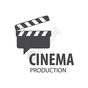 电影院图标用于拍摄电影的矢量标志板设计图片