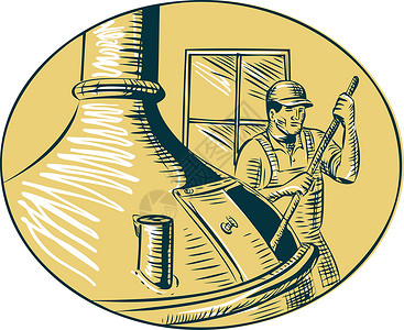 制壶工艺酿酒师酿造啤酒蚀刻设计图片