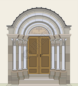中世纪门Romanesque 风格门户设计图片