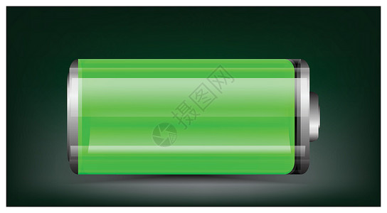 圆柱电池矢量透明电池插图 深底的全绿色电池组  info tooltip设计图片