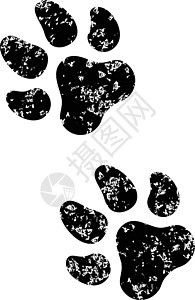 动物爪印黑色插图猎犬脚趾宠物哺乳动物野外动物野生动物模仿小狗设计图片