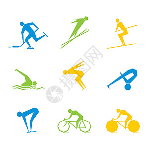 自行车竞技游戏套件设计矢量设计图片