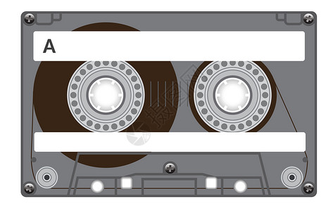 录音录像旧录音磁带歌曲标签立体声音乐录音带塑料技术记录墨盒绘画设计图片