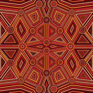 达瓦昆沙漠澳大利亚原住民 ar 的抽象风格流动艺术品旅行圆圈艺术棕色丝带土著橙子绘画设计图片