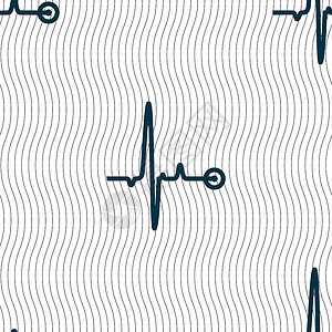 费尔韦瑟范围心跳标志 具有几何纹理的无缝模式 韦克托死亡艺术专家激光诊断药品心脏病韵律速度屏幕设计图片
