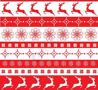 圣诞驯鹿免扣矢量圣诞装饰品毛衣装饰季节性假期针织条纹白色星星驯鹿问候语设计图片