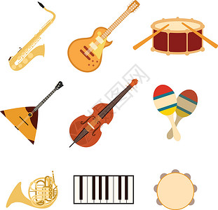 乐器元素一套音乐图标设计图片