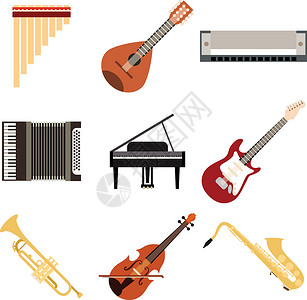 乐器元素音乐乐器收藏集设计图片