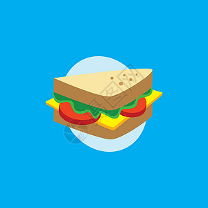 烤芝士早餐卡通主题 vecto 的美味美味三明治包子芝士饮食洋葱种子午餐芝麻汉堡食物沙拉设计图片
