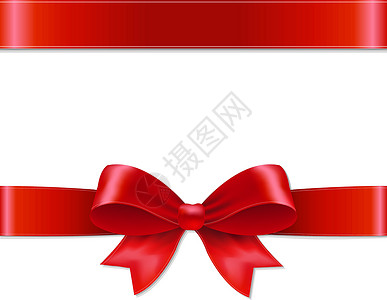 红弓丝绸红色风格装饰插图木头生日红带庆典丝带设计图片