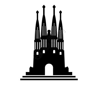 西班牙圣家族教堂圣家堂 ico插图历史寺庙旅行历史性假期观光艺术旅游教会设计图片