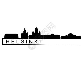 赫尔格达赫尔辛基天际线全景旅行插图街道建筑景观风景大教堂出租车观光设计图片