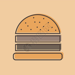 汉堡图汉堡标志会徽彩色形状线样式包子烹饪传统盘子插图标签西红柿餐厅标识配料设计图片