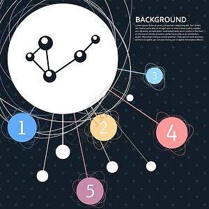 调解员分子与点和信息图表样式的背景 韦克托设计图片