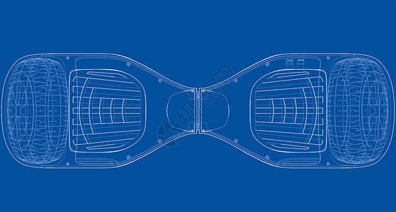 气垫板电动自平衡滑板车 韦克托发明蓝图建造插图电池平衡摩托车力量木板陀螺仪背景图片
