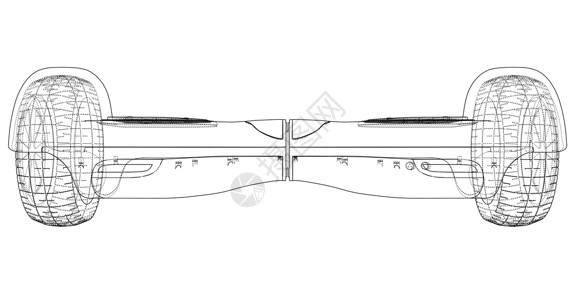 气垫板电动自平衡滑板车 韦克托运输插图木板机器平衡草图工具陀螺仪技术建造背景图片