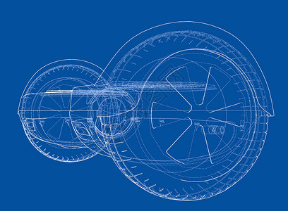 气垫板电动自平衡滑板车 韦克托车轮发明力量插图发动机木板技术控制草图运输背景图片