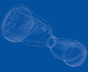 气垫板电动自平衡滑板车 韦克托平衡插图电池陀螺仪创新蓝图工具控制产品木板背景图片