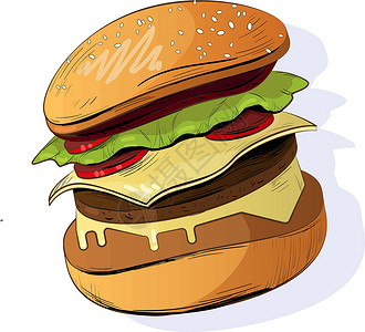 白色酱料瓷碟汉堡矢量图 快餐图标垃圾午餐小吃酱料面包苏打芝士餐厅热狗咖啡设计图片