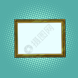 正方形框图片框空白图案木头卡通片边界艺术绘画装饰品插图遗产镜子框架设计图片