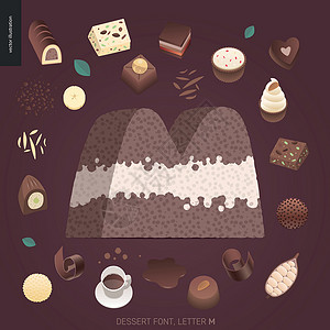 巧克力坚果蛋糕甜品诱惑fon咖啡店坚果蛋糕营养饼干刻字面团糕点馅饼焦糖设计图片