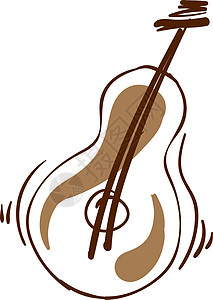 乐器元素装饰性吉他 插图 白色背景的矢量设计图片