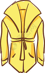 黄色外套典型的黄色大衣矢量或颜色插图设计图片