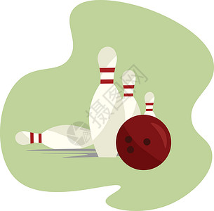 球馆保龄球的图像-球-pinvector 或彩色插图设计图片