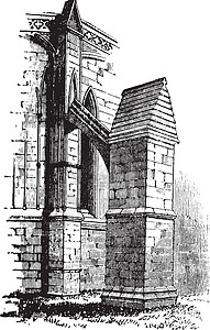 教堂柱子林肯大教堂的扶壁拱 老雕刻历史建筑艺术品入口旅行插图打印地标画廊城市设计图片
