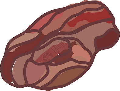 炸羊排Bone Chuck烤肉 插图 白色背景的矢量热狗羊排羊肉产品世界香肠牛肉肉类小吃食物设计图片