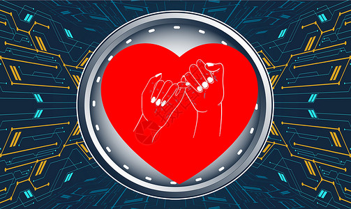 心湖抽象数字背景上的爱情承诺技术日出插图生活婚姻科学镜子翅膀商业白色设计图片
