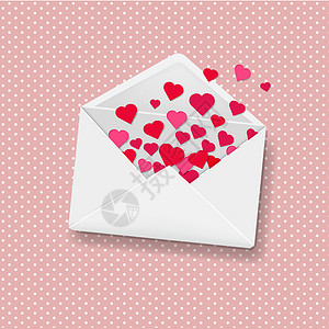 粉色邀请函信封白信封粉色背景邮件服务电子邮件信封塑料热情网络卡片反射沟通设计图片