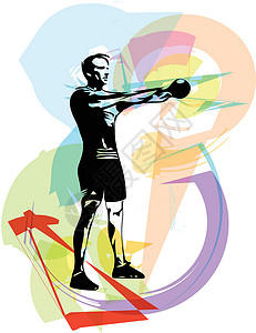 壁球馆举着杠铃的男人在 gy 做深蹲交叉壁球福利竞赛肌肉健身房草图身体运动员男性设计图片