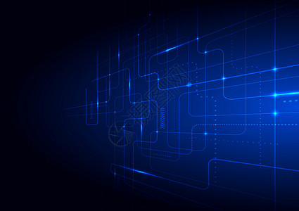 杰利照亮蓝线和利平线的抽象技术未来概念科学网络蓝色激光照明互联网电子黑色插图墙纸设计图片