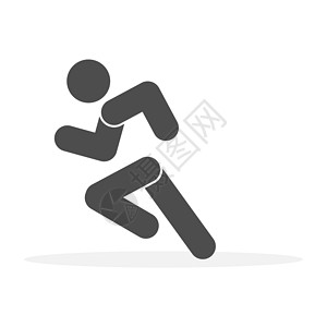 跑步图标运动者的图标 运动员的矢量图标设计图片