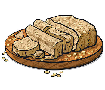 东碎块食物面包屑厨房坚果早餐插图美食向日葵甜点种子设计图片