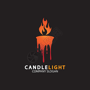 火的标志蜡烛灯图标标志设计矢量模板教会庆典宗教灯芯烛光艺术烧伤品牌辉光标识设计图片