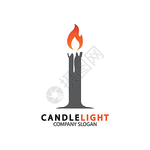 蜡烛灯图标标志设计矢量模板艺术生日卡片石蜡标识持有者灯芯辉光火焰收藏设计图片