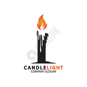 蜡烛灯图标标志设计矢量模板芳香收藏生日假期石蜡火焰教会烛光辉光持有者设计图片