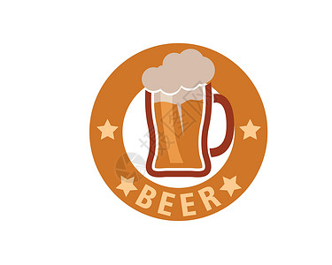 啤酒图标设计啤酒标志图标矢量插图设计产品收成衬衫啤酒花大麦俱乐部泡沫酒精线路干杯设计图片