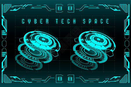 UI素材游戏HUD 现代插图与未来派 HUD ui 元素 未来派 HUD 背景高科技导航显示器技术游戏运动雷达传感器控制板圆圈设计图片