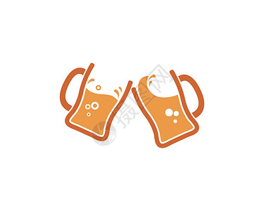 啤酒干杯啤酒标志图标矢量插图设计派对工艺产品冷饮大麦啤酒花酒吧酒精团队线路设计图片