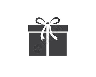 惊喜图标礼品盒标志矢量 ico展示周年正方形盒子丝带惊喜生日风格插图纪念日设计图片