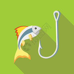 饵鱼和钩设计图片